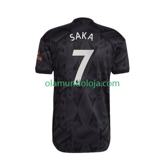 Camisola Arsenal Saka 7 Homem Equipamento Segundo 2022-2023 Manga Curta